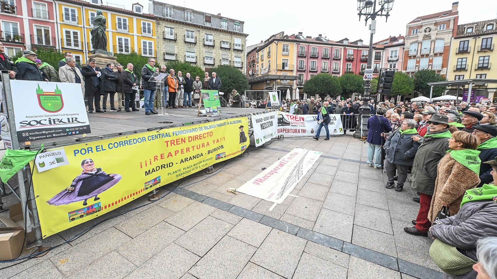 Manifestación para reivindicar la reapertura del directo Madrid-Aranda de Duero-Burgos
