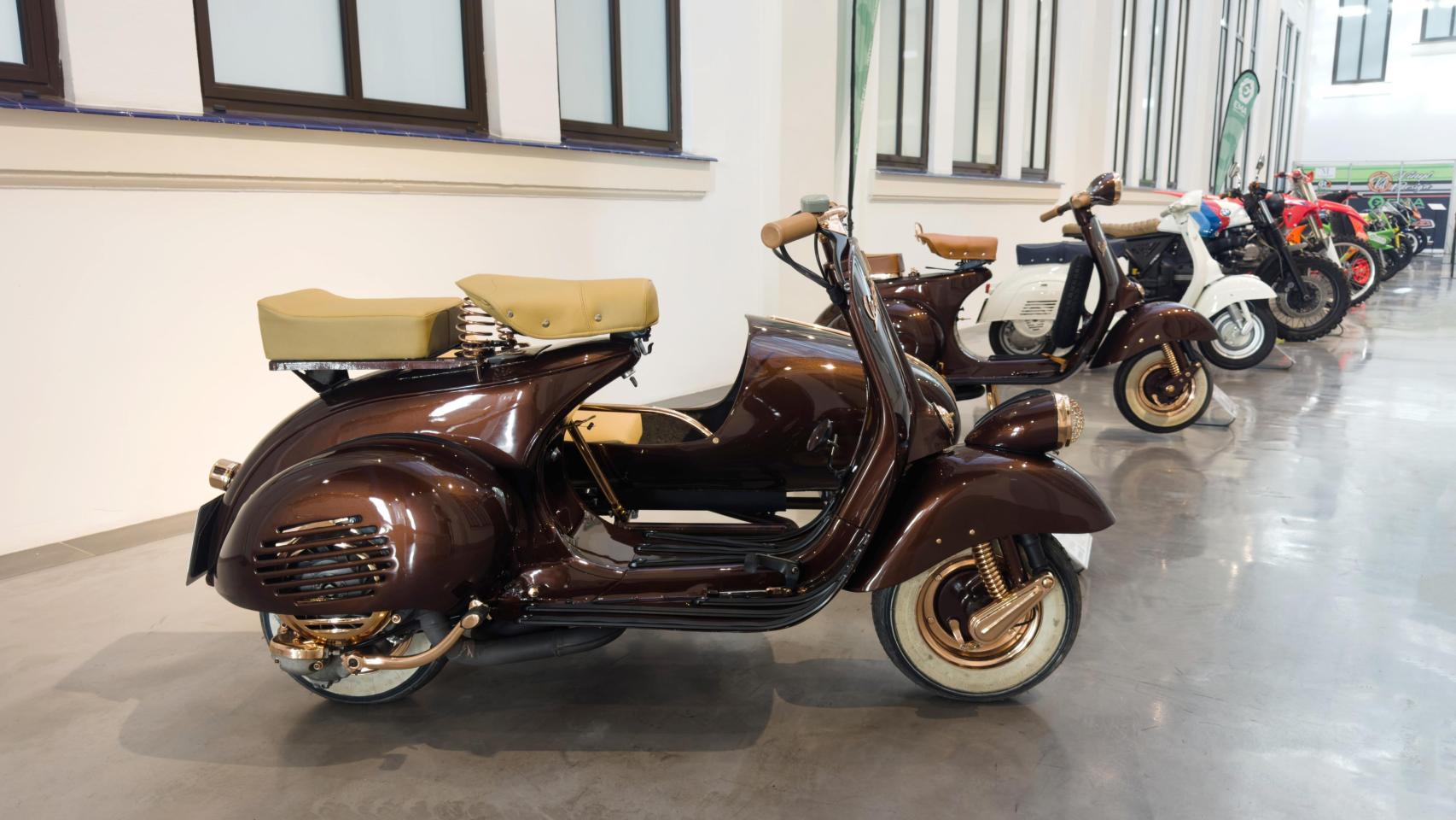 Varias de las motocicletas expuestas en el Museo del Automóvil y la Moda de Málaga.