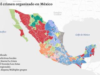 The map of the drug cartels that dominate Mexico.