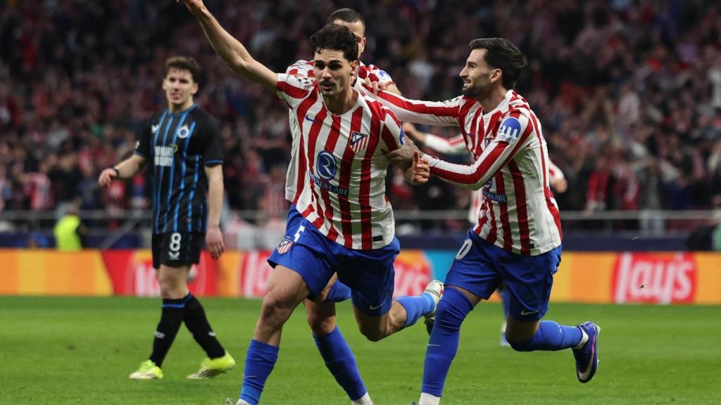 Cardoso celebra su gol ante el Brujas.
