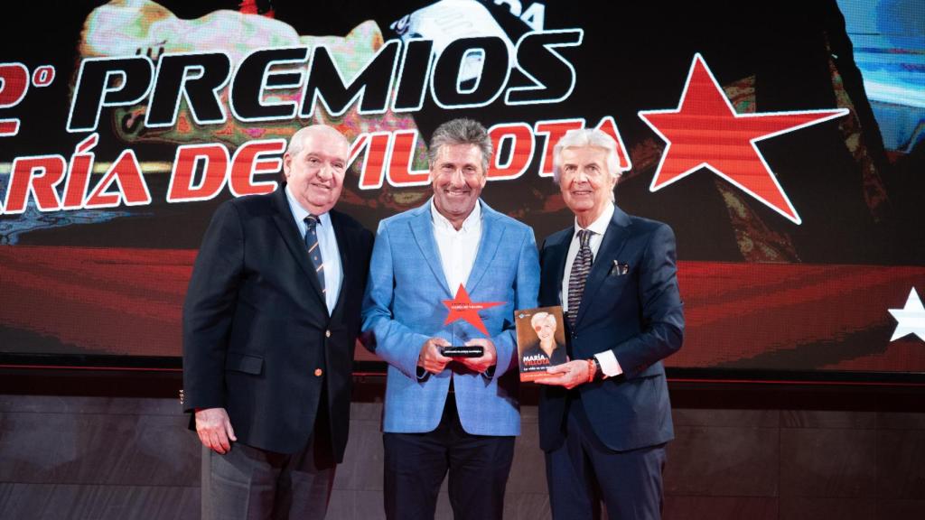Olazábal hablando tras recibir el premio