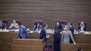 La mesa de Les Corts, este febrero.