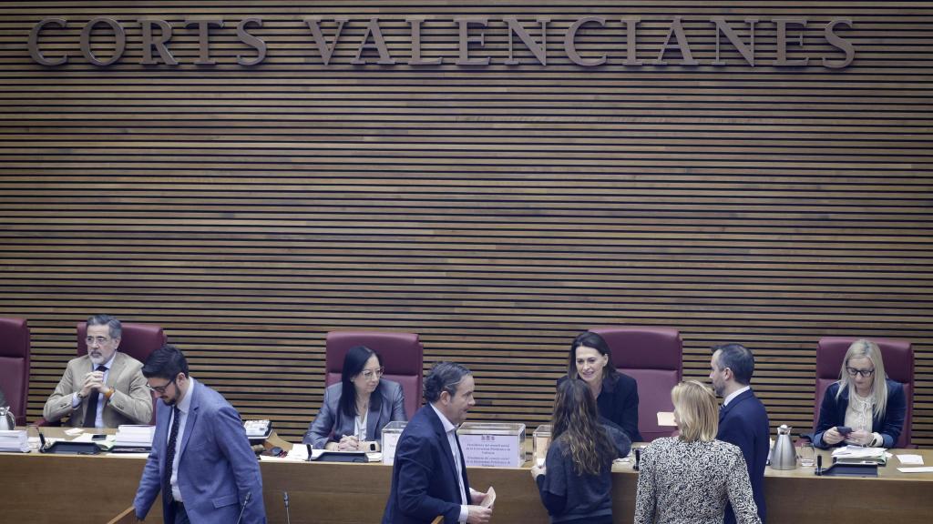 La mesa de Les Corts, este febrero.