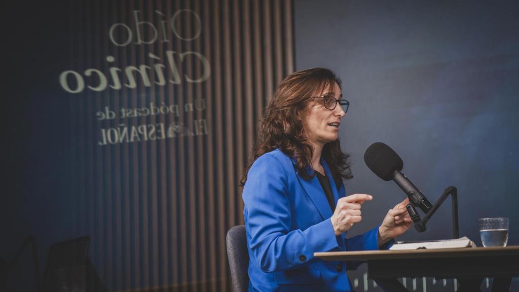 Mónica García, durante la entrevista.
