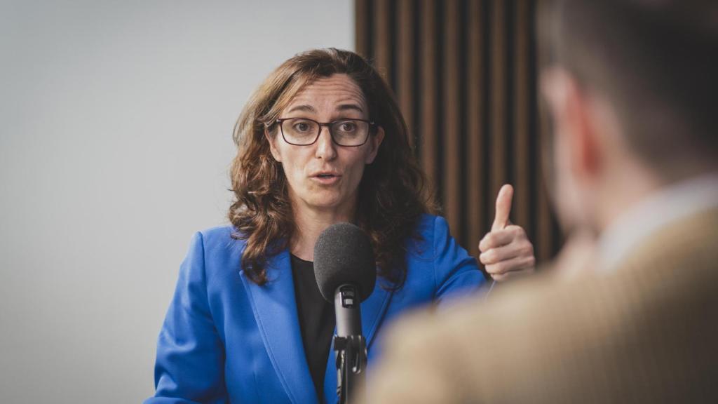 Mónica García, durante la entrevista.