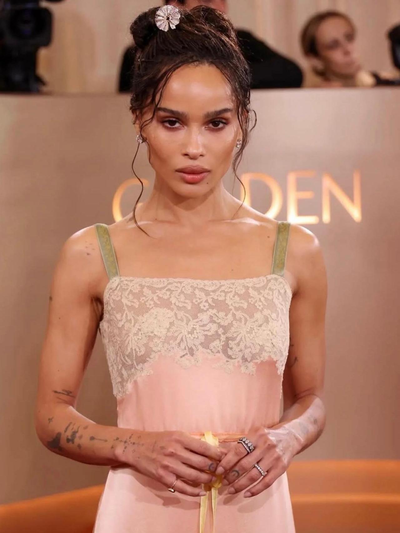 Zoë Kravitz en los Golden Globes.