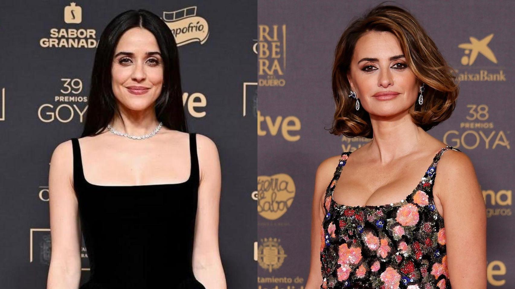 Macarena García y Penélope Cruz en los Premios Goyas.