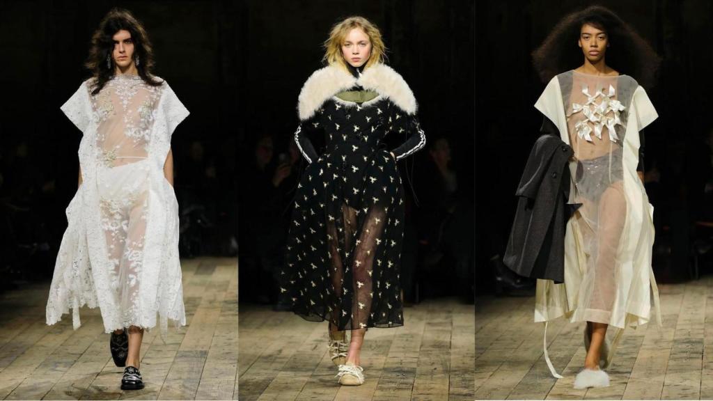 Las capas translúcidas de Simone Rocha.