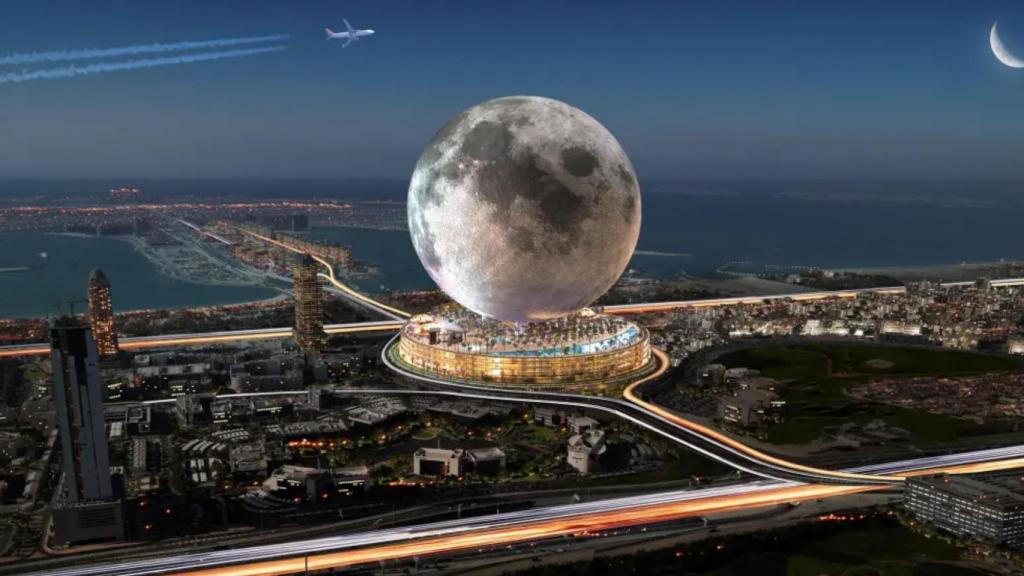 Concepto de la megaconstrucción esférica Moon.
