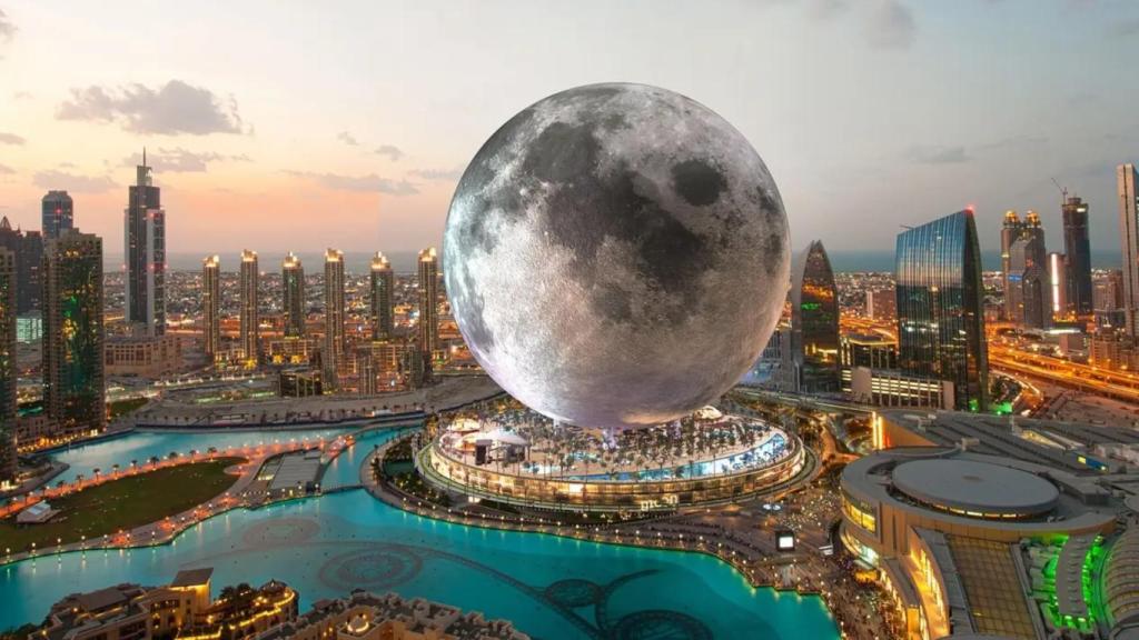 Concepto de la megaconstrucción esférica Moon.