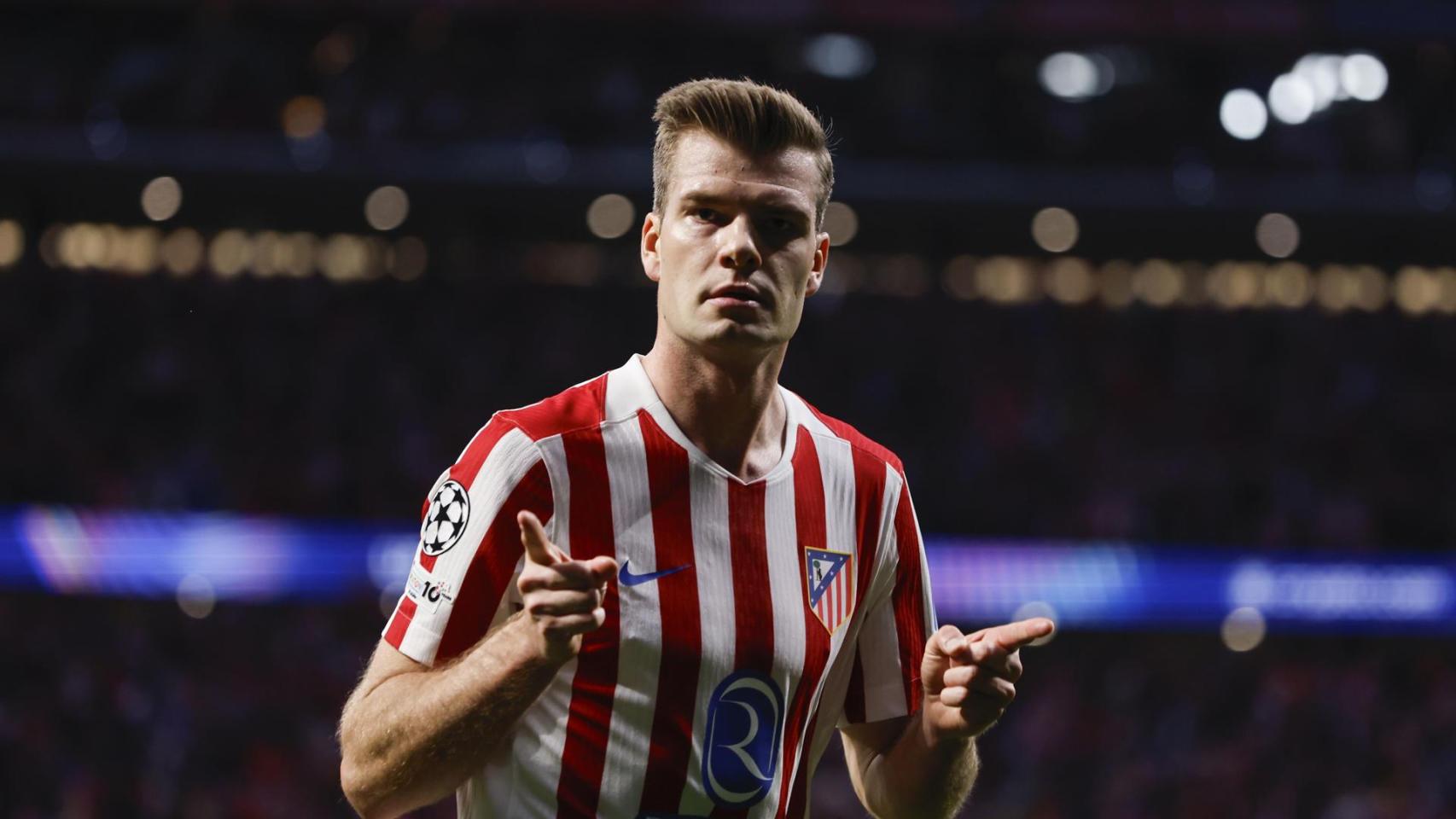 Alexander Sorloth, celebrando un gol con el Atlético de Madrid