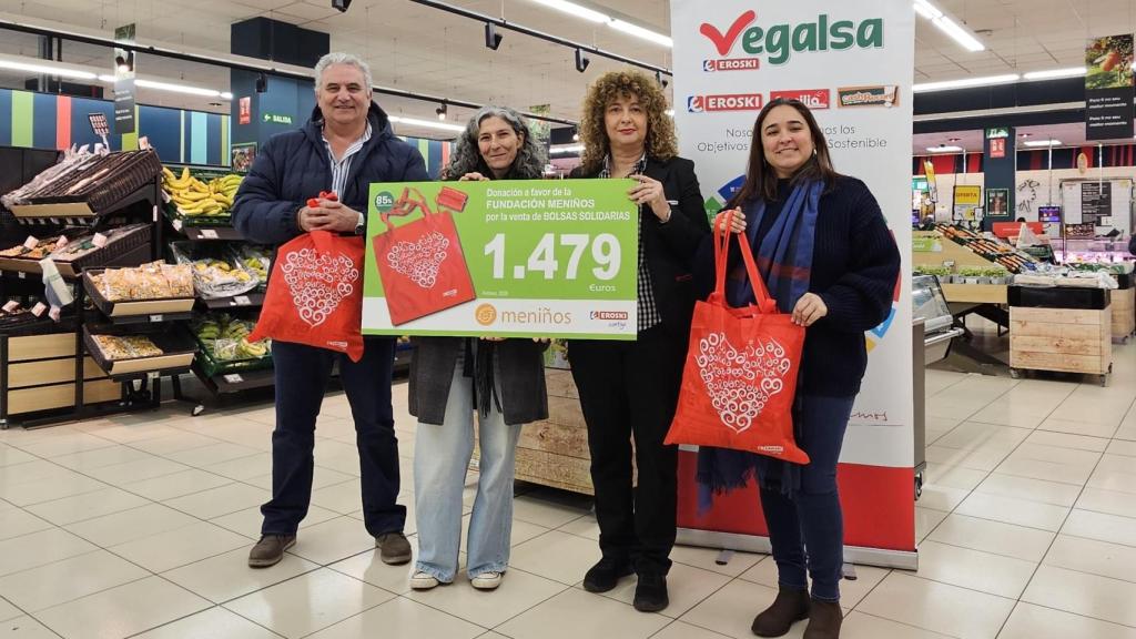 La Fundación Meniños y Down España reciben 3.500 euros en donaciones de Vegalsa-Eroski