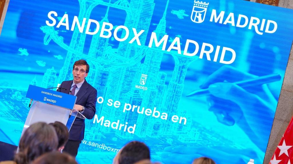 José Luis Martínez-Almeida, en la presentación del 'sandbox' madrileño.
