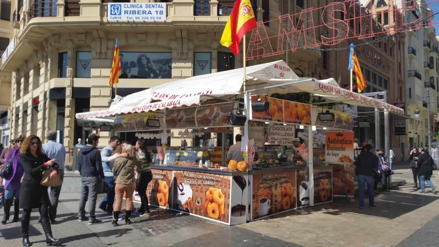 Churrería de Valencia en Fallas.