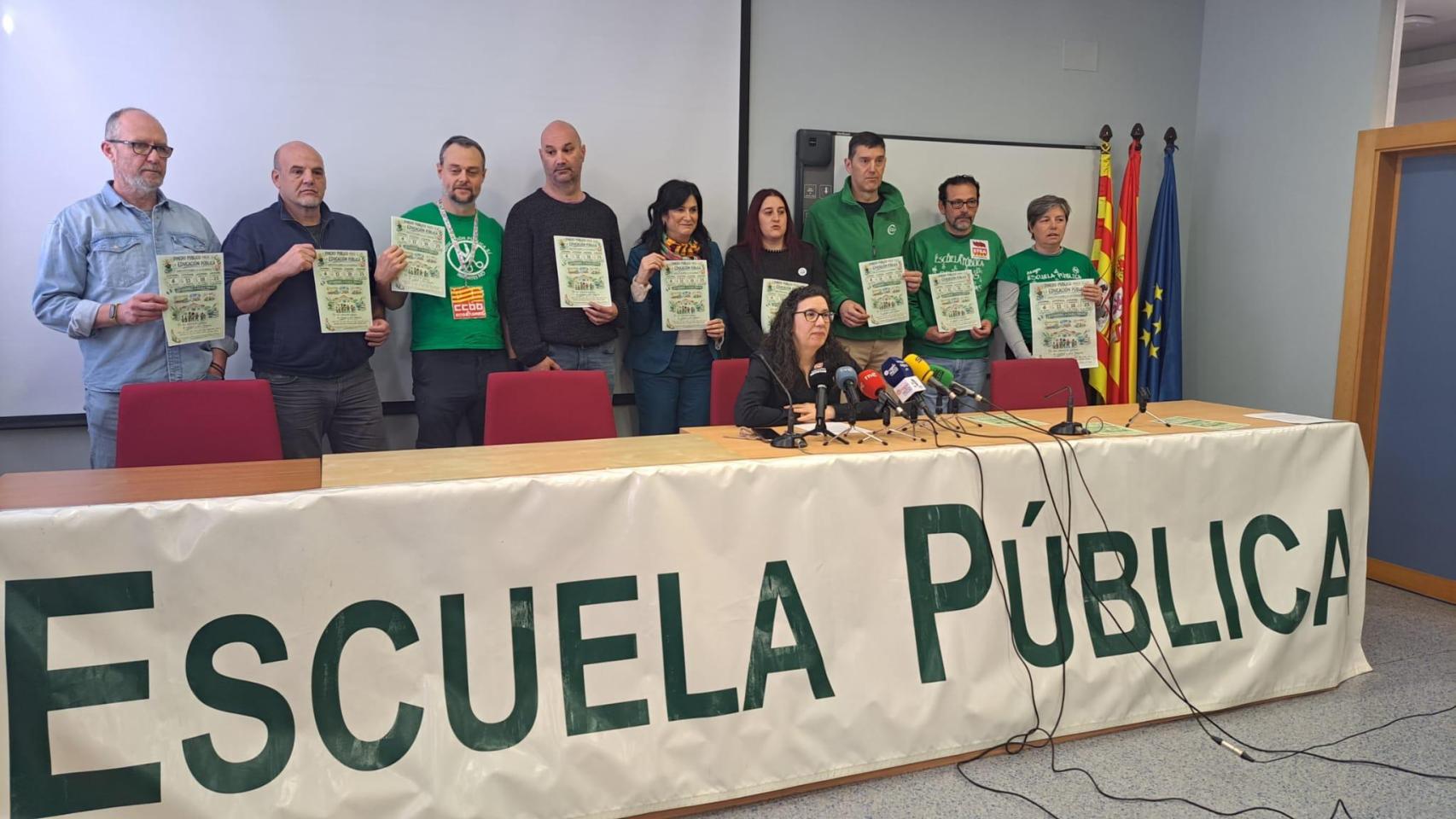 Presentación de las concentraciones por la escuela pública en Aragón