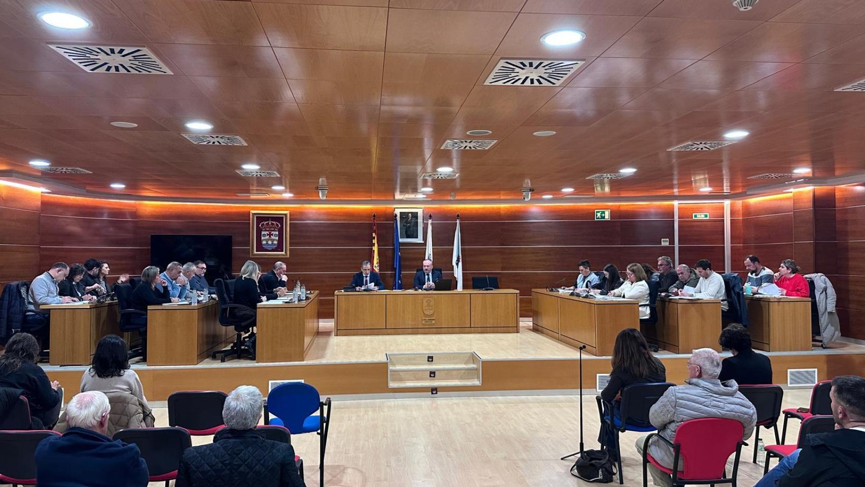 Imagen del pleno municipal en Culleredo