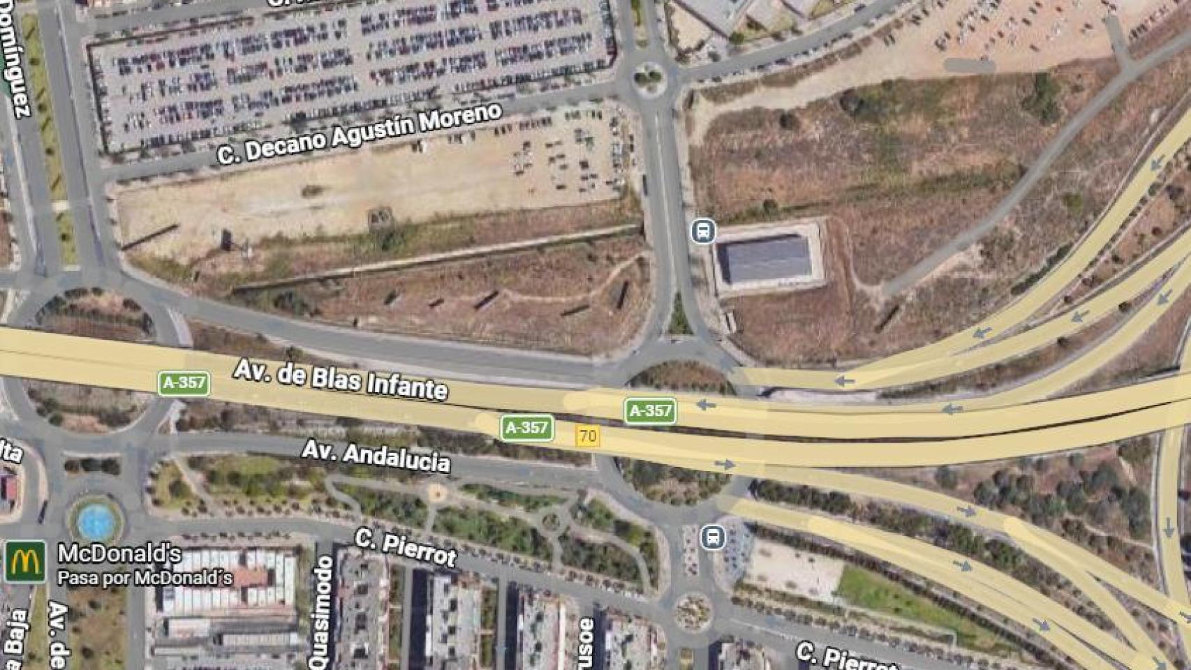 Imagen de la zona afectada por los cambios.