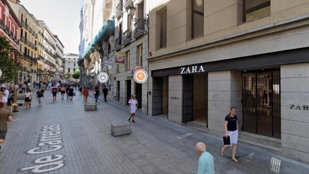 Imagen del antiguo Zara de la calle Carretas en Madrid.