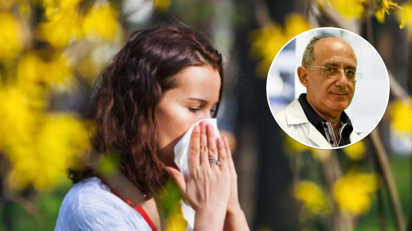 Una mujer con alergia, junto al alergólogo Francisco Javier.