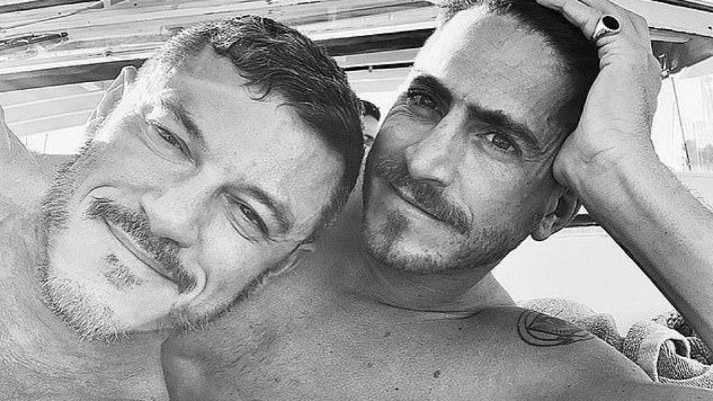 Rafael Olarra y Luke Evans, en una imagen de sus redes sociales.