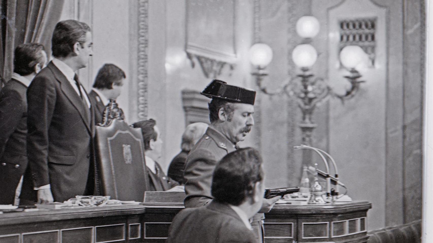 Archivo - Interior del Congreso de los Diputados durante el intento de Golpe de Estado