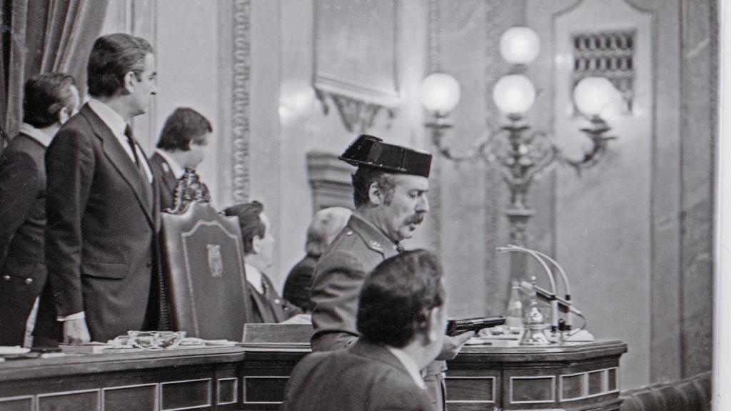 Archivo - Interior del Congreso de los Diputados durante el intento de Golpe de Estado