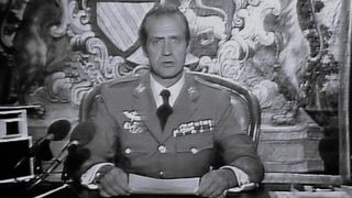 Juan Carlos en el discurso tras el 23-F.