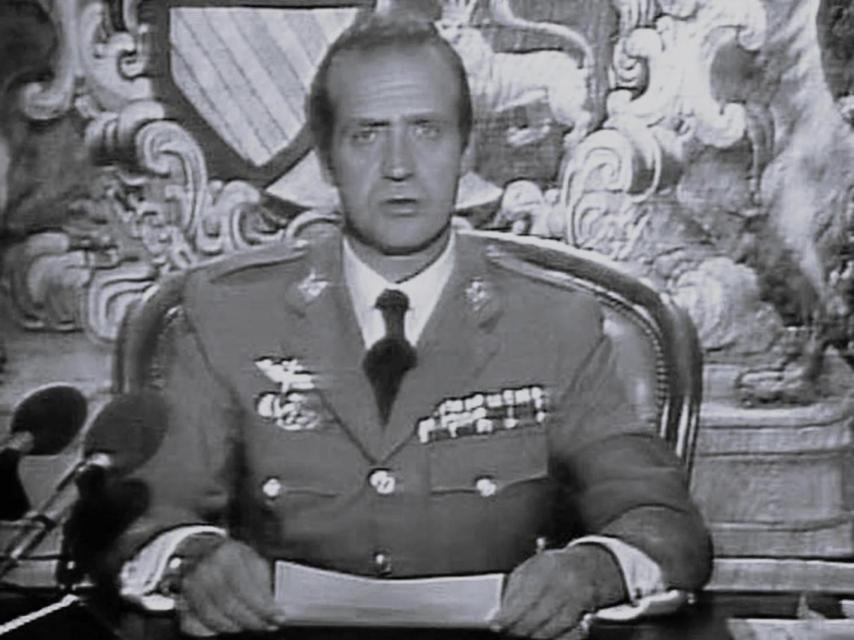 Juan Carlos en el discurso tras el 23-F.