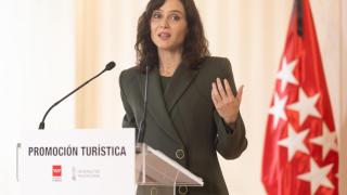 Isabel Díaz Ayuso durante una comparecencia.