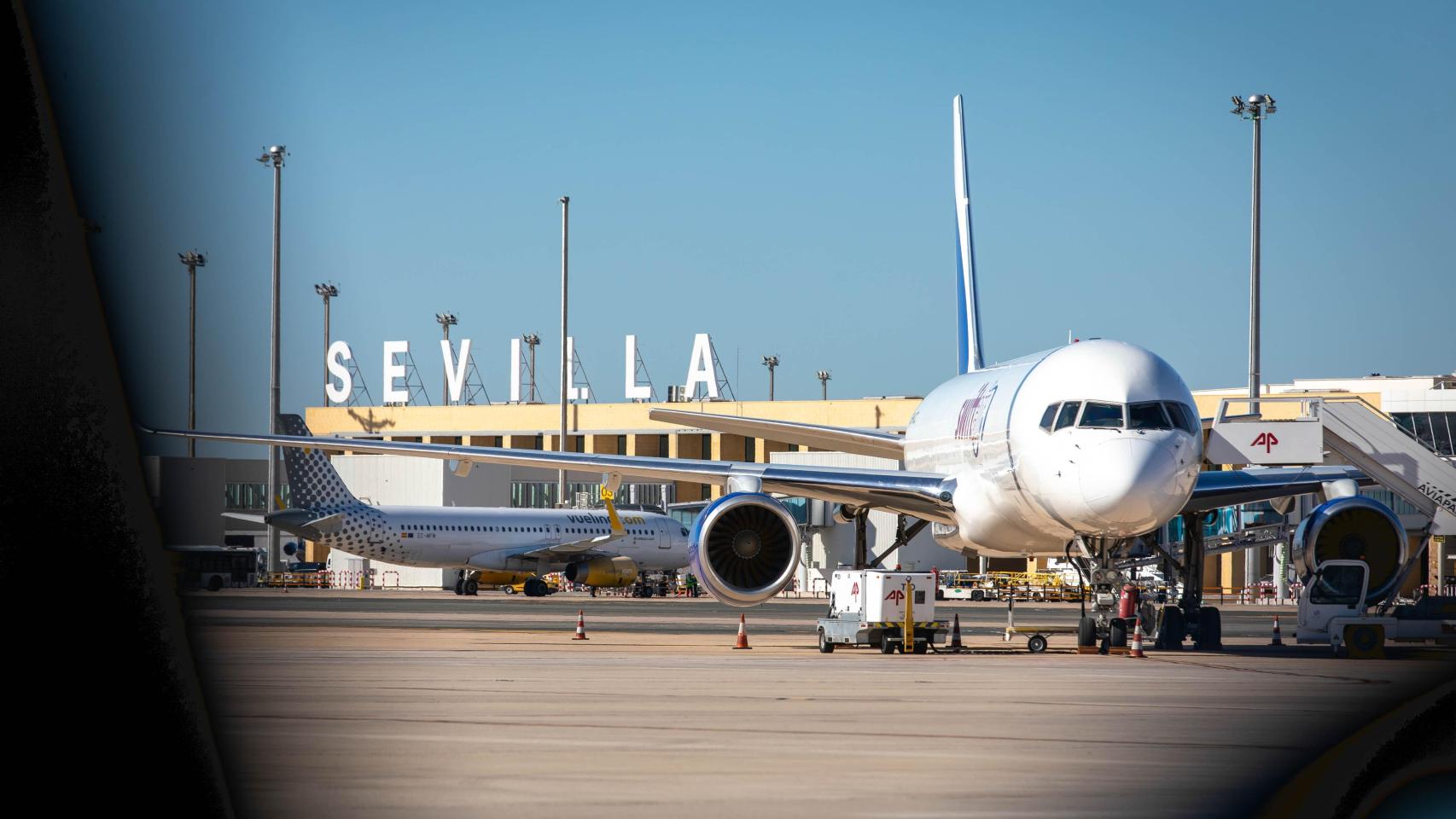El aeropuerto de Sevilla.