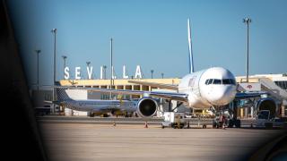 El aeropuerto de Sevilla.