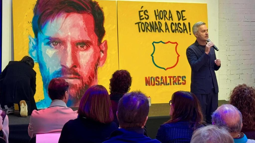 Víctor Font, en el acto de presentación de su 'Proyecto Messi' con 'Nosaltres'