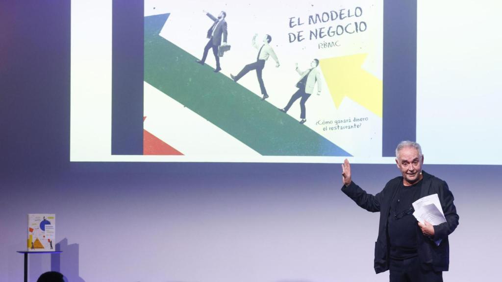 Ferran Adrià presentando el libro.