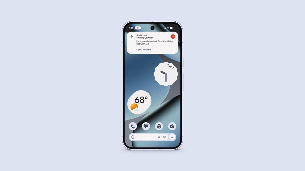 Nuevo Gemini con agentes en un Google Pixel 10