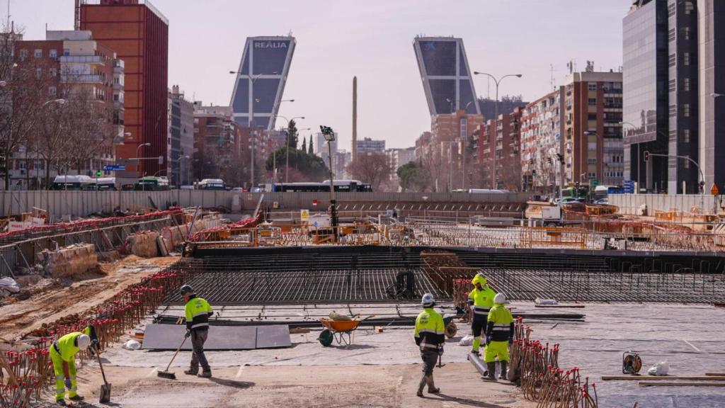Obras de construcción de Parque Castellana.