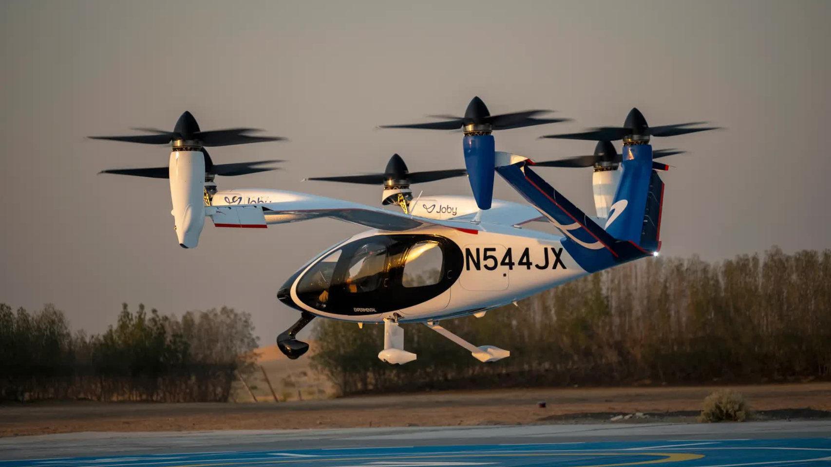 El taxi aéreo de Joby usado por el nuevo servicio Uber Air