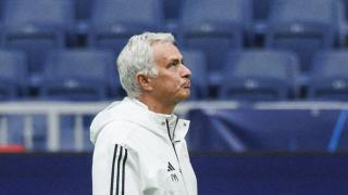 José Mourinho, en el entrenamiento del Benfica en el Santiago Bernabéu
