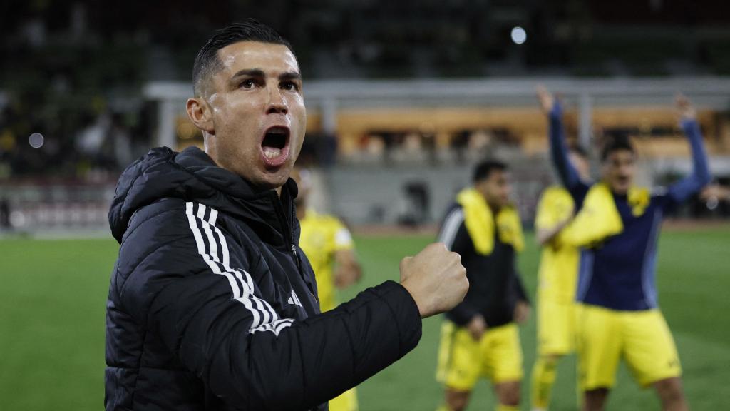 Cristiano Ronaldo, durante una celebración con Al-Nassr