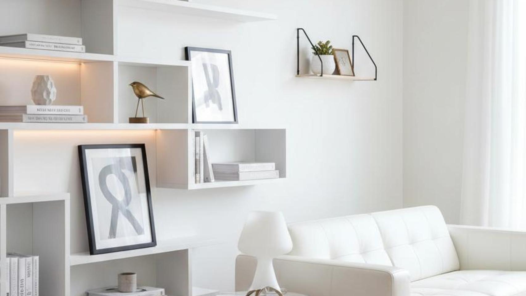 Imagen de una habitación con la estantería.