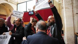 Imagen de los protestantes.