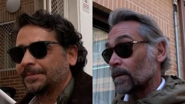Miguel y Sebastián Palomo Danko, en un fotomontaje a su salida del juzgado, en noviembre de 2025.