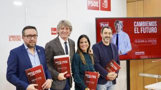 El candidato del PSOE a la Presidencia de la Junta, Carlos Martínez, durante la presentación de su programa electoral para las elecciones autonómicas del próximo 15 de marzo, este jueves en Valladolid