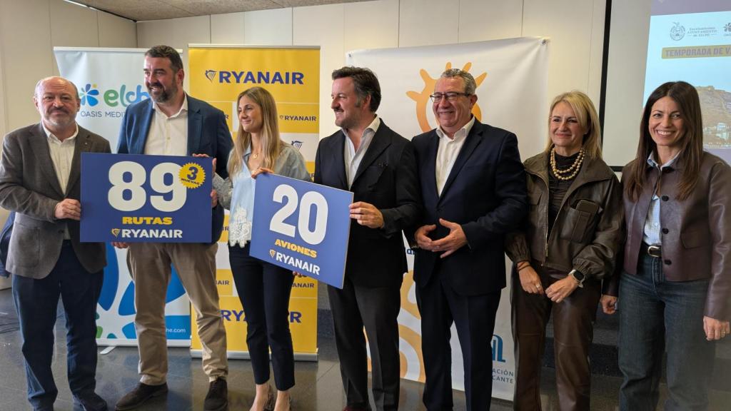 Ryanair presenta su programación de 2026 en Elche.