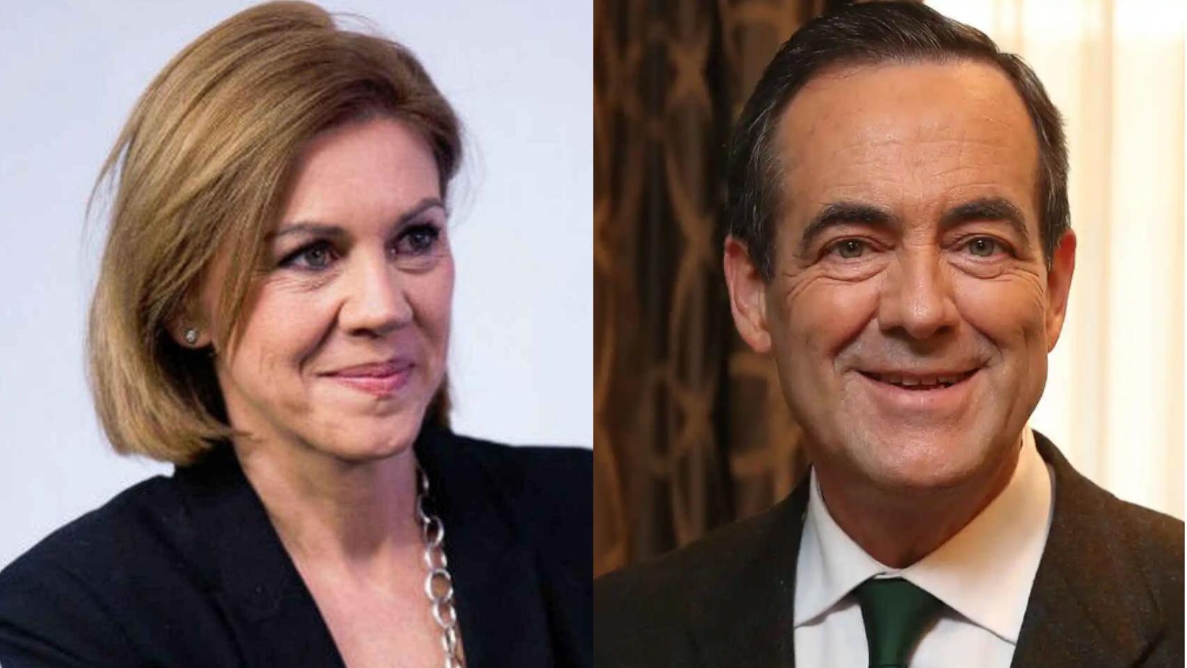 Los expresidentes castellanomanchegos María Dolores Cospedal y José Bono.