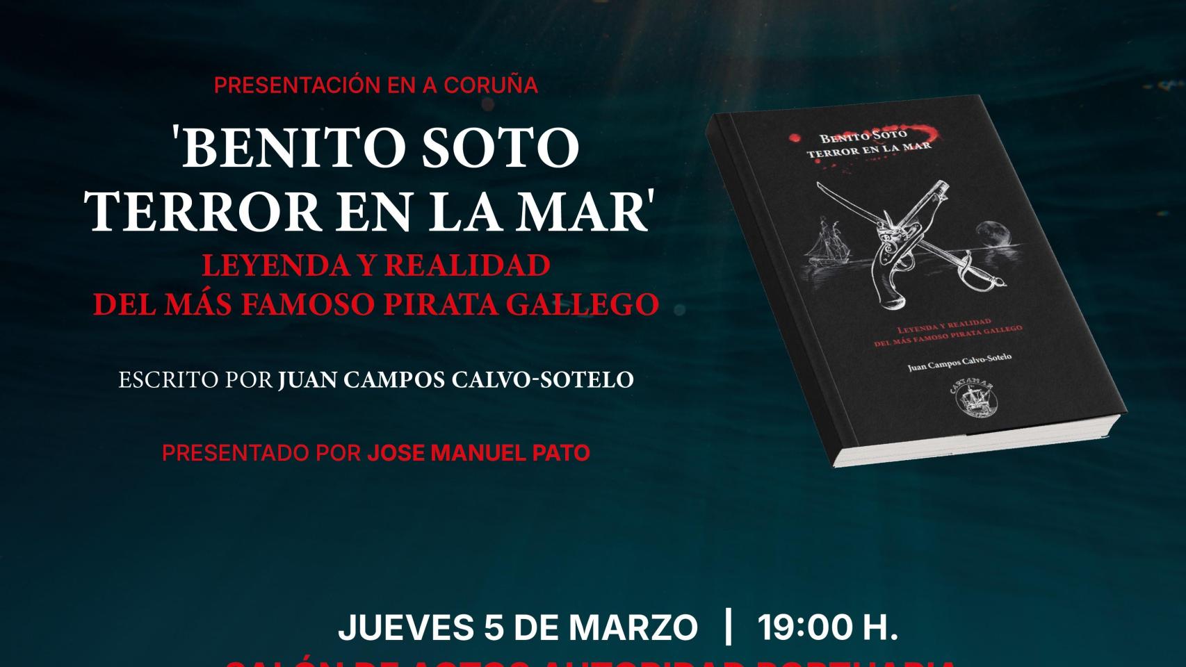 A Coruña acoge el 5 de marzo la presentación de un libro sobre el último pirata Atlántico