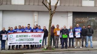 Concentración de los pensionistas gallegos en Santiago de Compostela.