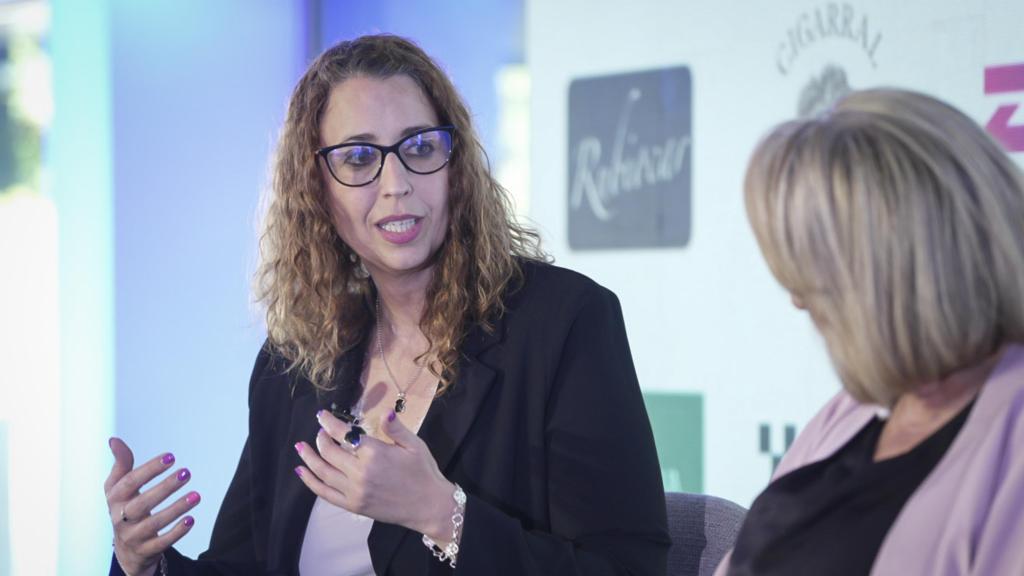 Sara Simón Alcorlo, consejera de Igualdad de la Junta de Comunidades de Castilla-La Mancha, durante su intervención.