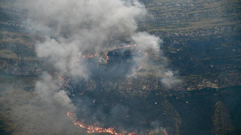 Incendio forestal en Cantabria.