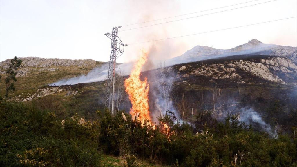 Incendio forestal Cantabria.