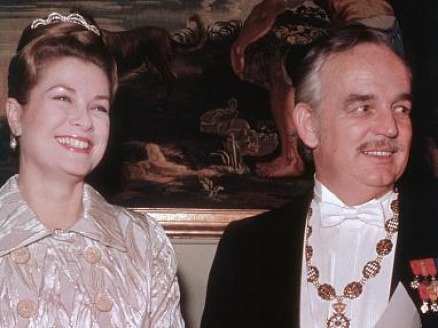 Rainier y Grace Kelly, en la boda de la nieta de Franco.